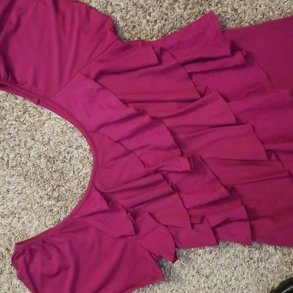 Pink Ruffled Top - Picture 2 of 8